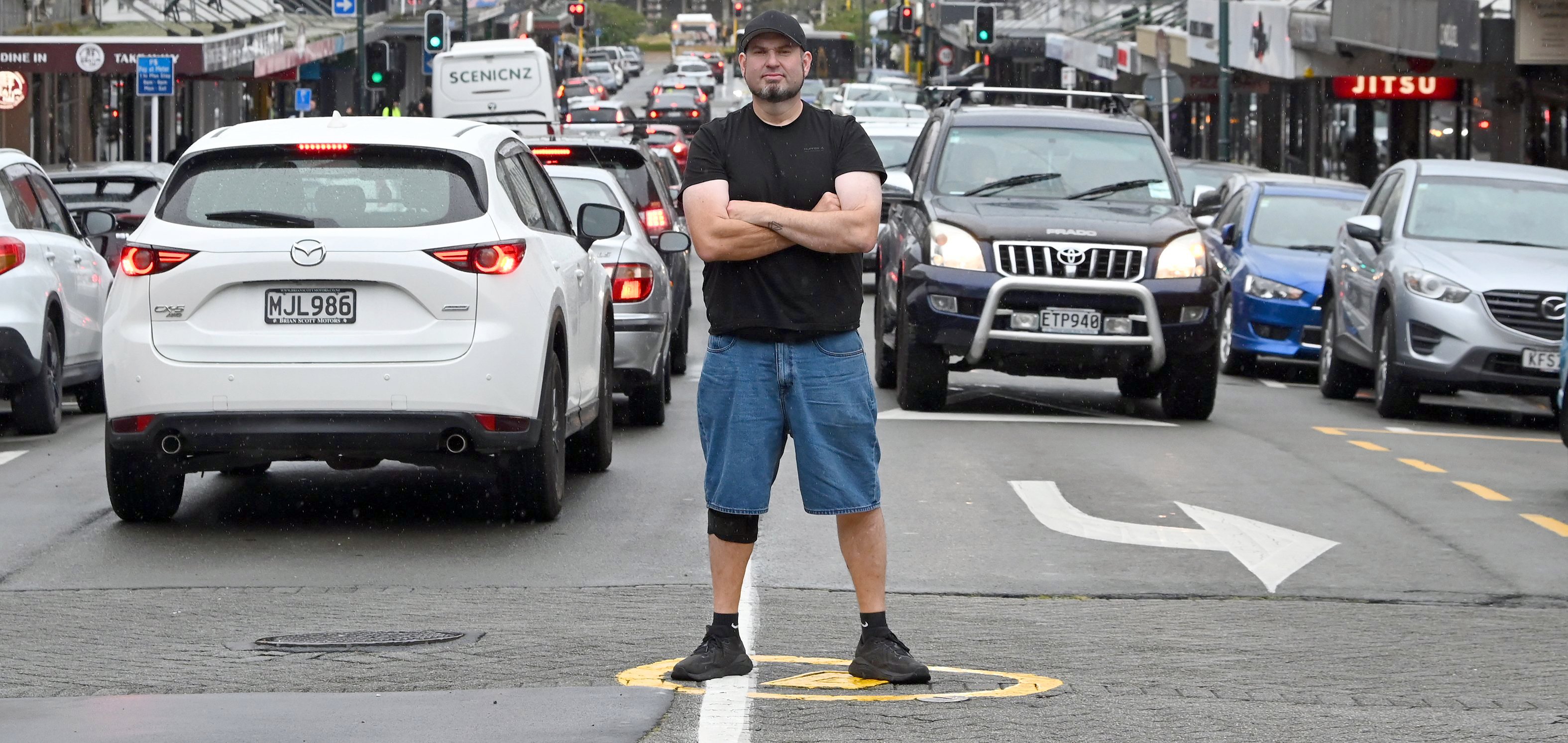 Suburbia Eatery and Nightlife, and Biggies Pizza owner Ian Lindsay stands in Stuart St. In May,...