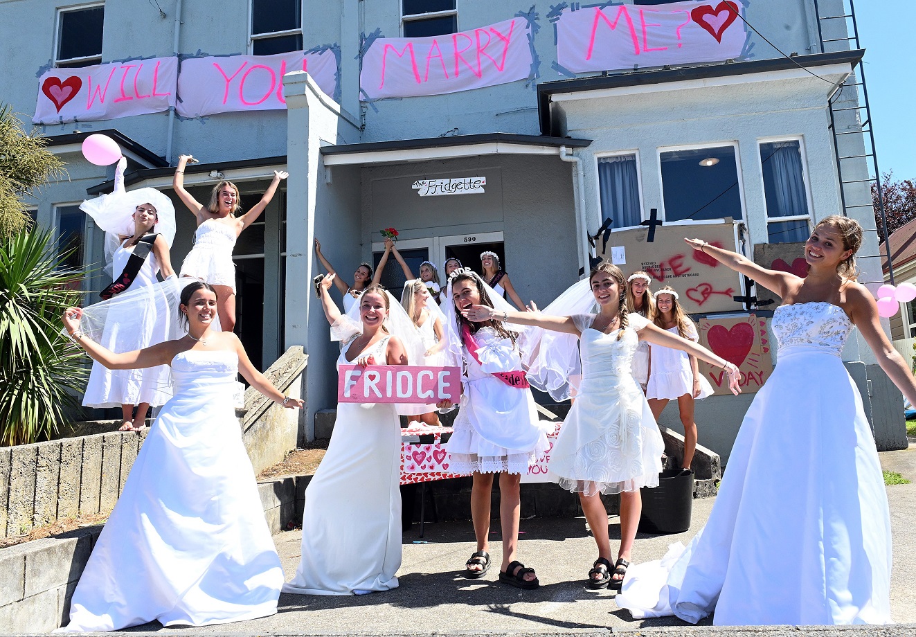 Dressed for their big day were the girls from Fridgette in Castle St North, who were hosting a...