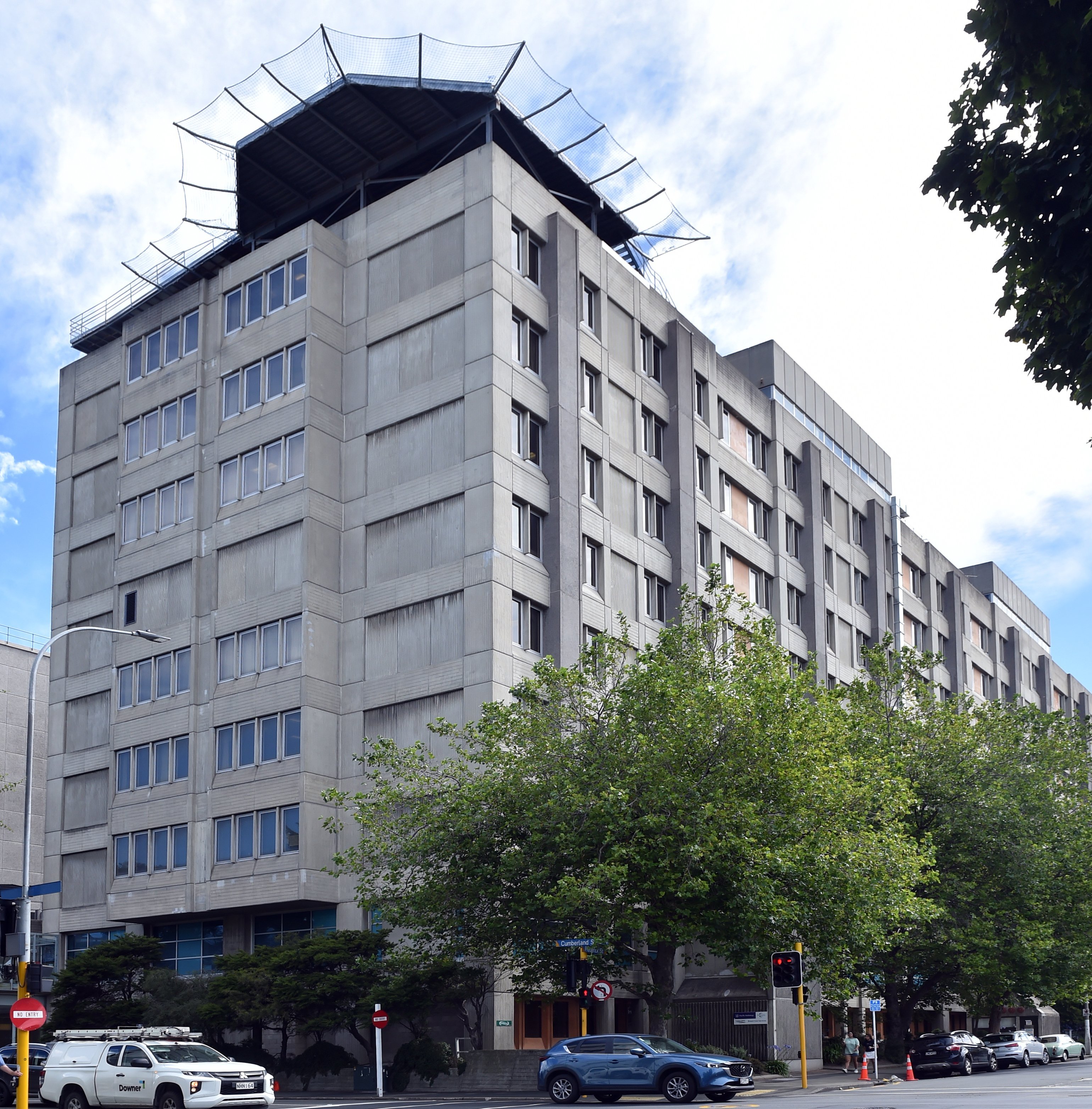 More work is planned for the Dunedin Hospital ward block in Cumberland St. PHOTO: PETER MCINTOSH