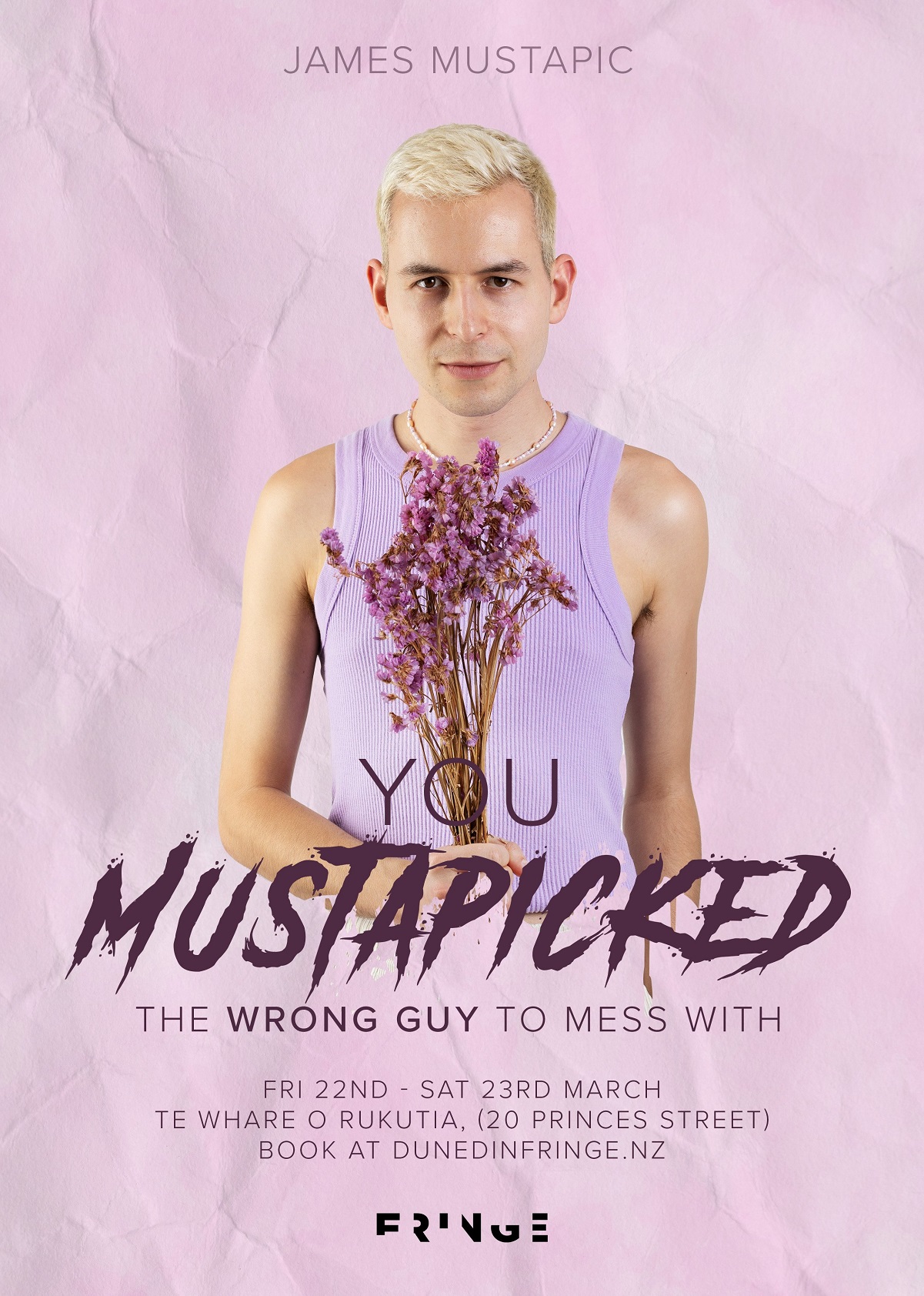 James Mustapic is bringing his new show to Dunedin Fringe.