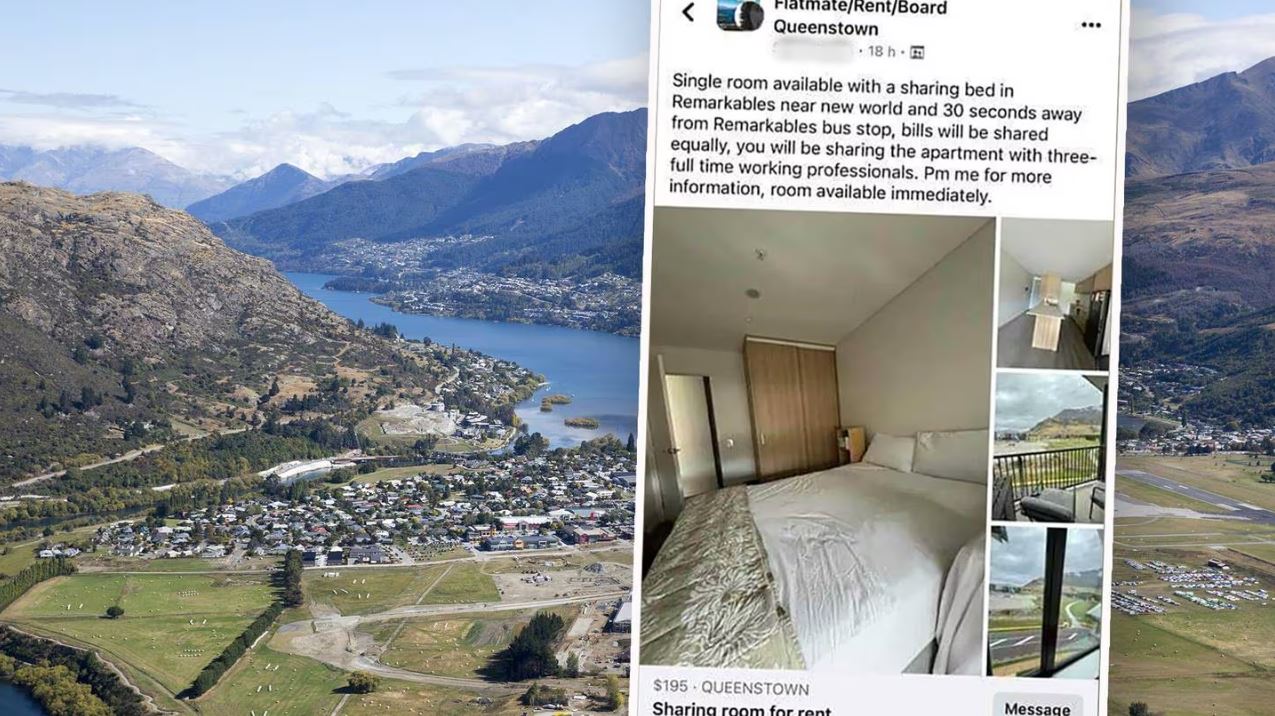 Someone is seeking a flatmate in Queenstown, but is expecting the flatmate to share their bed....