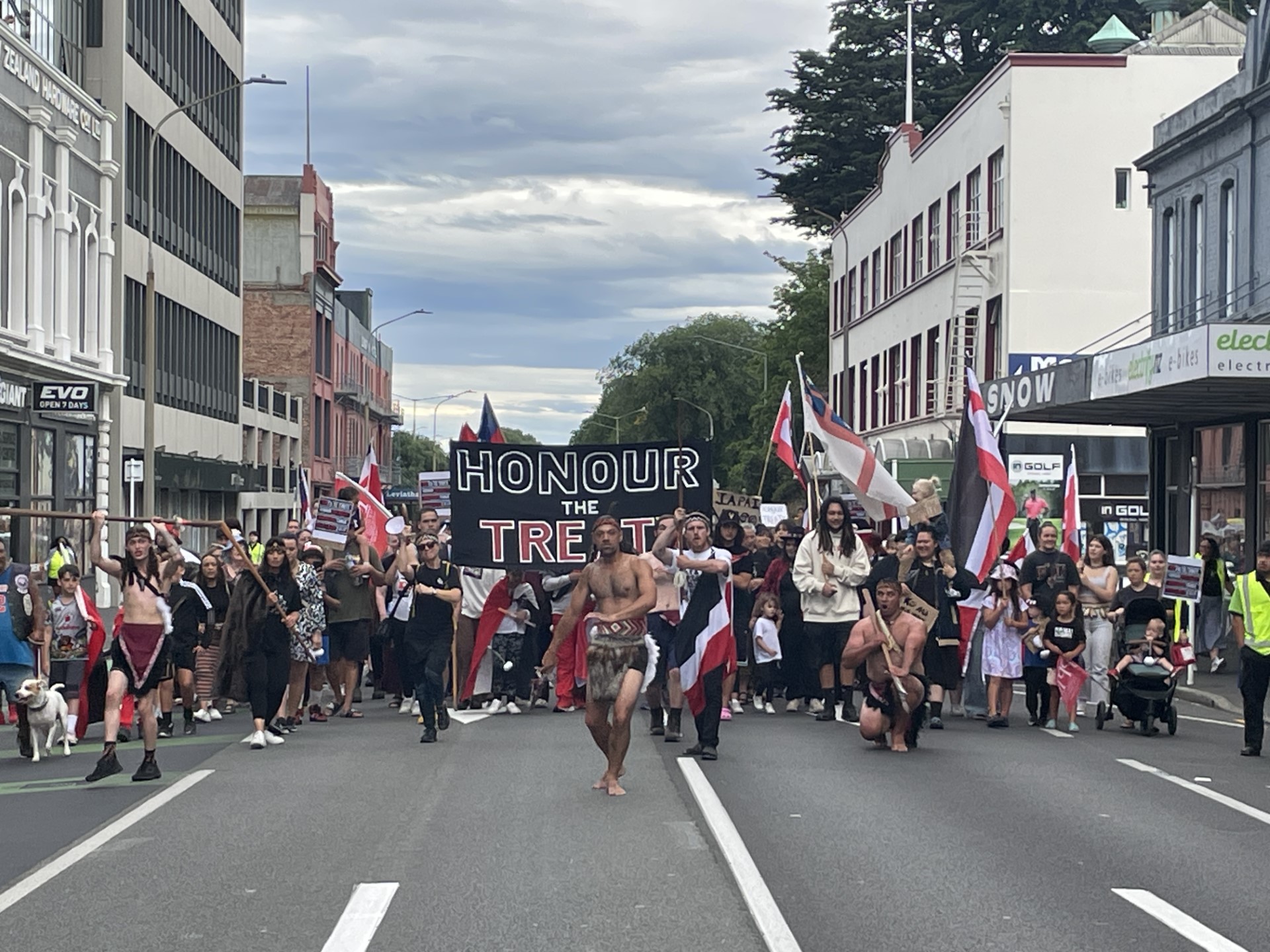 Protesters march up Cumberland St. PHOTO:  DEBBIE PORTEOUS 