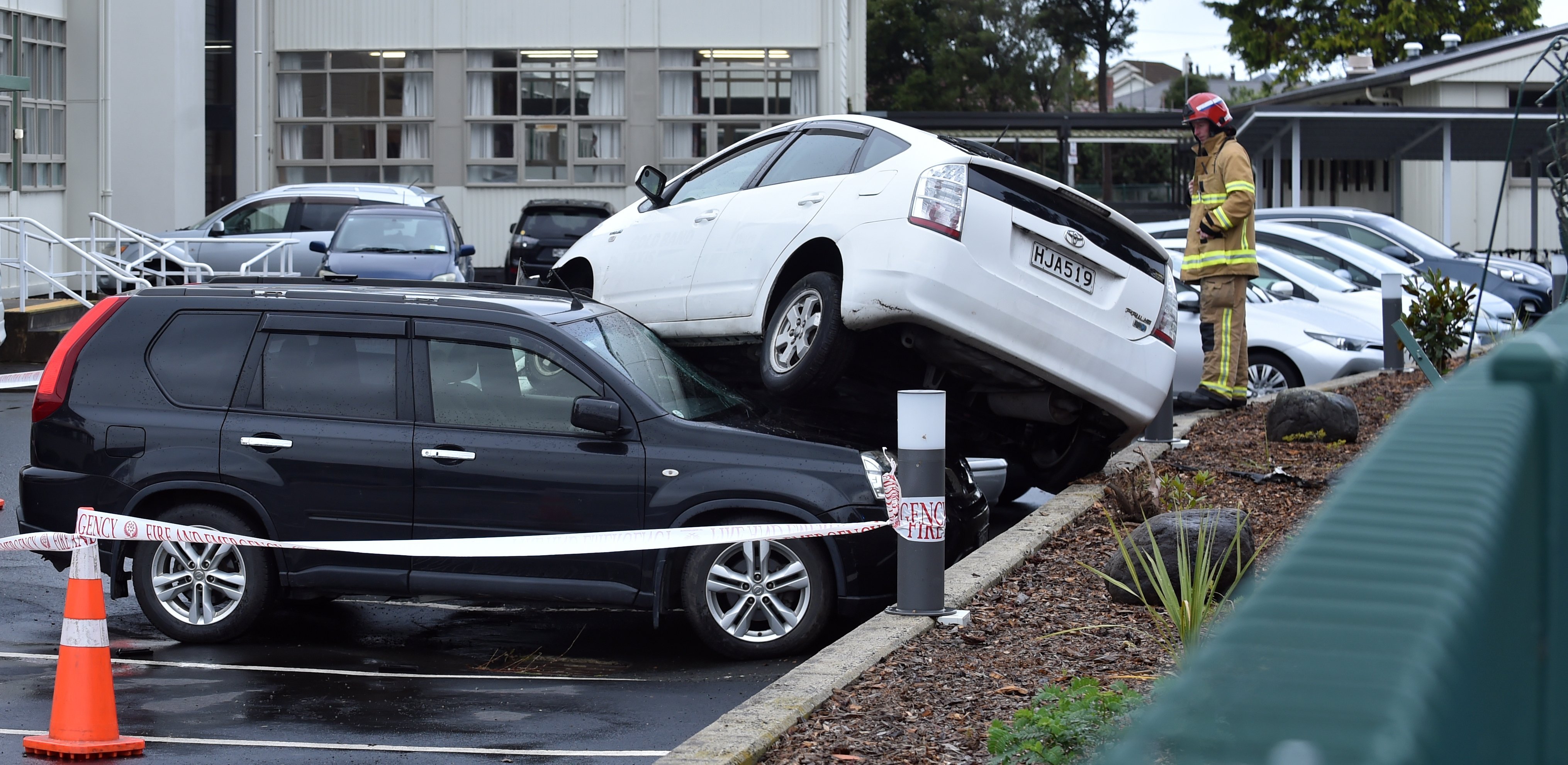 Emergency services responded to an accident in Shore St where a car ploughed through the Bayfield...