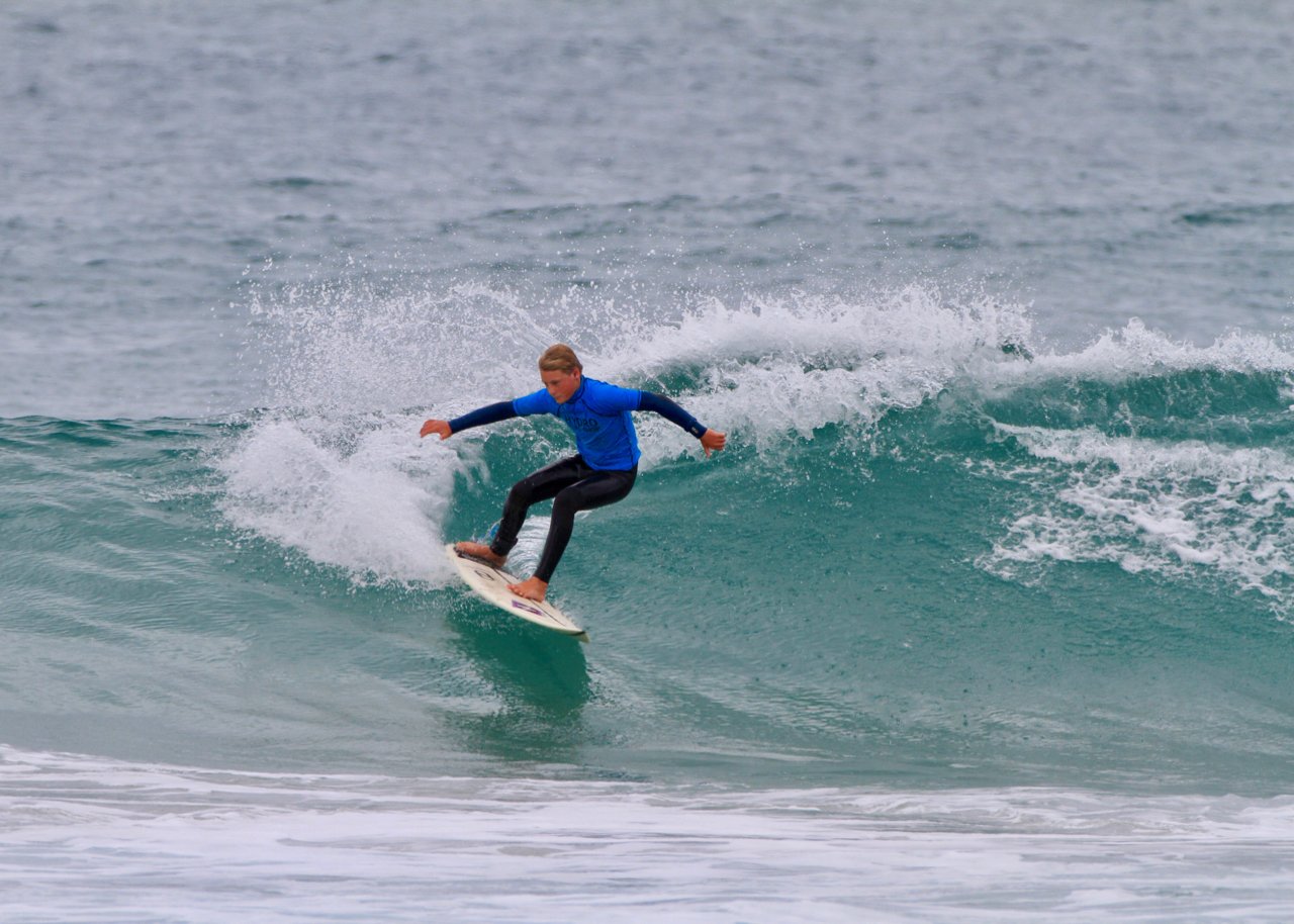 Logan Park High School surfer Fletcher Melville. Photo: Mark Stevenson