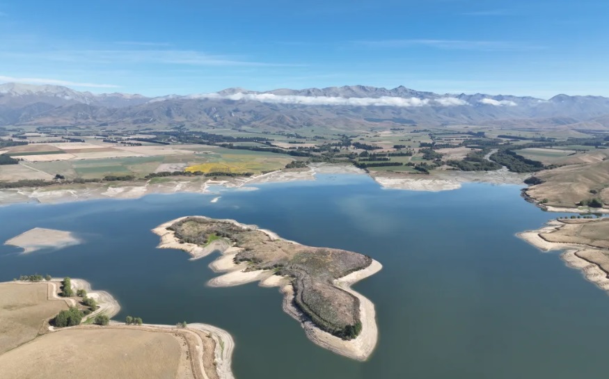 Lake Opuha. Photo via RNZ