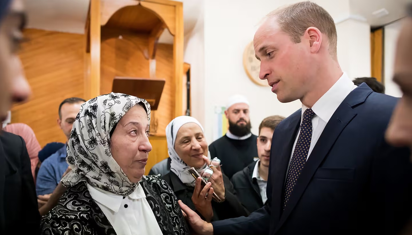 Prince William at Al-Noor Mosque after the Christchurch terror attacks. Photo: Kensington Palace