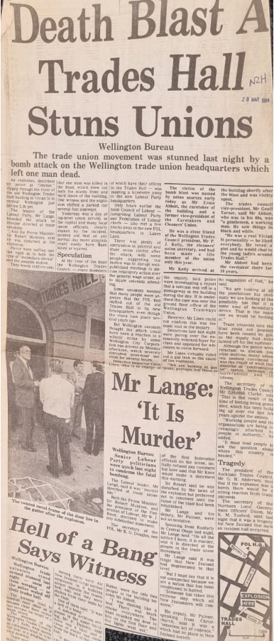 Coverage from the day the news broke in 1984. Photo: NZ Herald