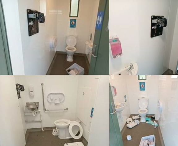 Lumsden's public toilets have been damaged to the tune of about $11,000. Photos: Southland...