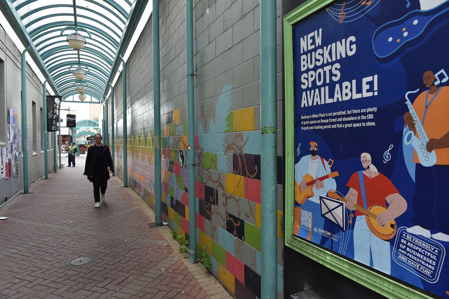 Busking is no longer permitted in Dunedin’s Albion Lane. Photo: Gregor Richardson