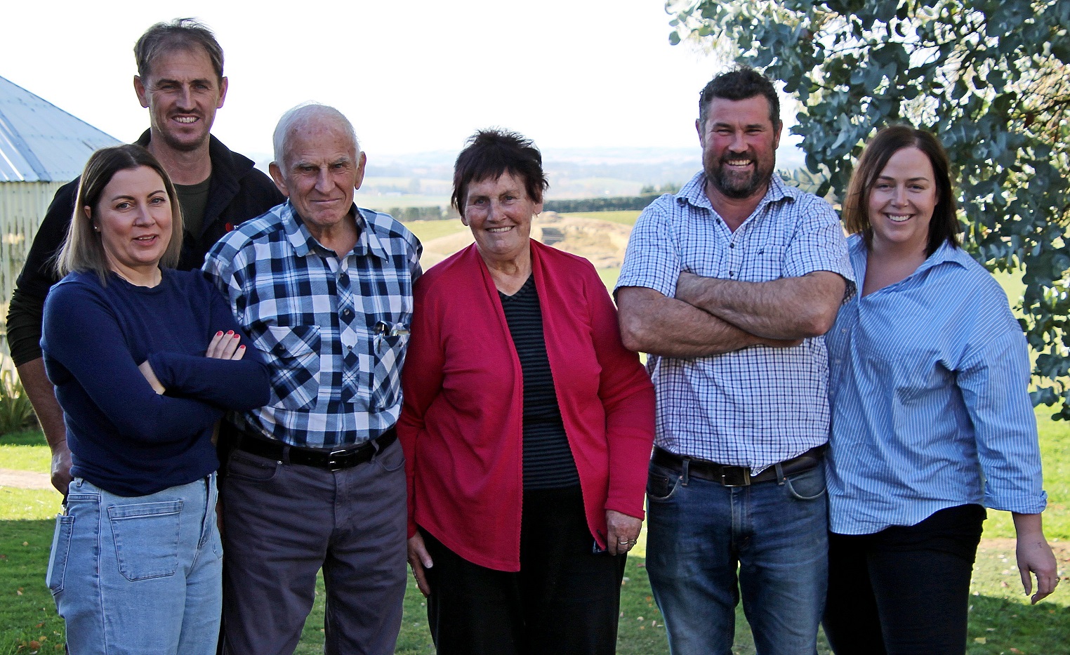 Some of Popotunoa’s McHaffie family (from left) Trudy, Leigh, Peter, Mary, Terry and Heidi.