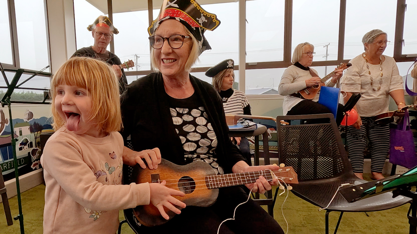 Inspiring the next generation of 'ukulelists'. Photo: Geoff Sloan 