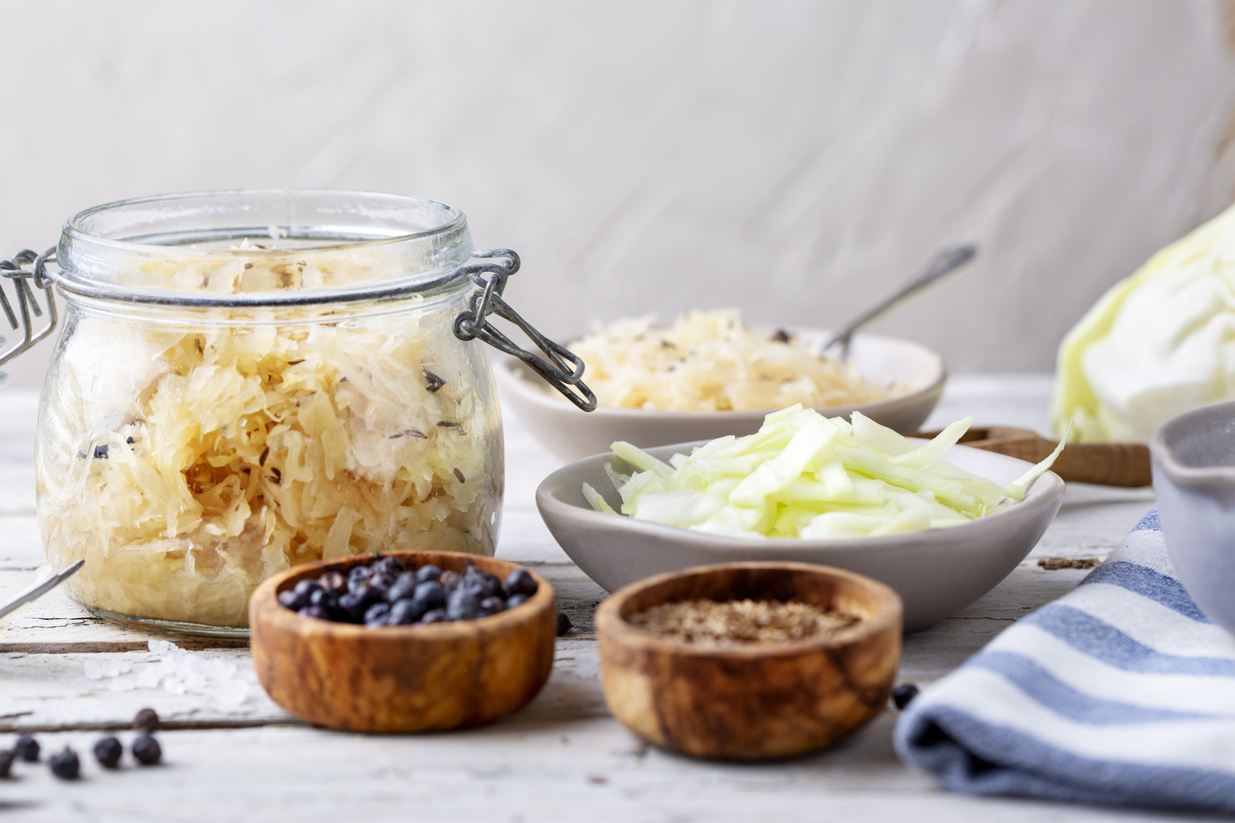 Fermented foods, such as sauerkraut, can help the gut to function properly because it contains...