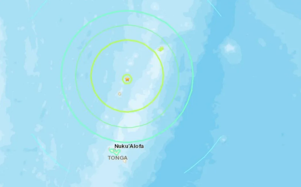 Tonga was shaken by a 6.6 quake, 70km northwest of Fangale'ounga, on Monday morning. Photo: USGS ...