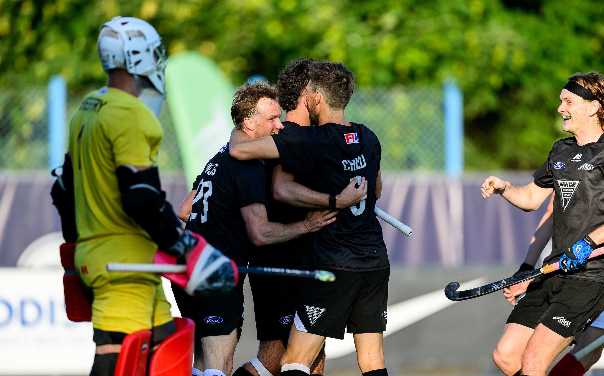 Black Sticks players (from left) Hugo Inglis, Jonty Elmes (obscured), Simon Child and Blair...