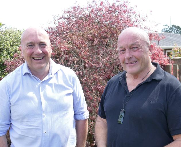 Central Otago mayor Tim Cadogan (left) with brother and Clutha District Mayor Bryan Cadogan....