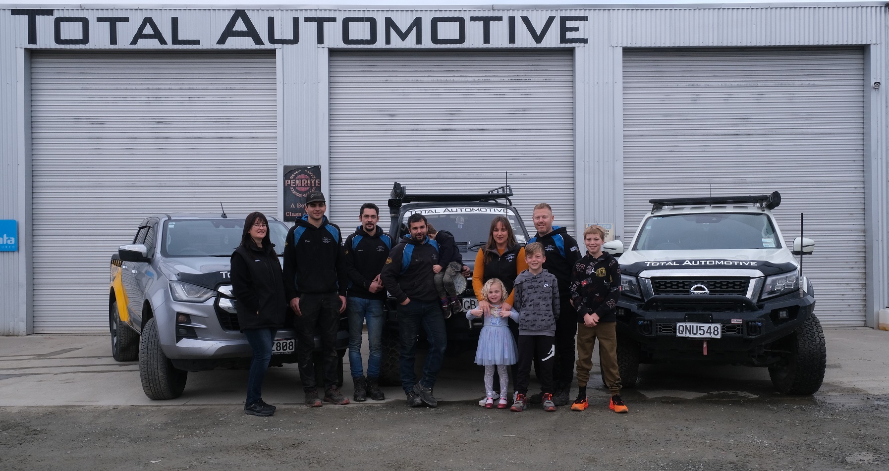 The team at Total Automotive (from left) Tania Buchanan, Bryan Bennett, Travis Belt, William...