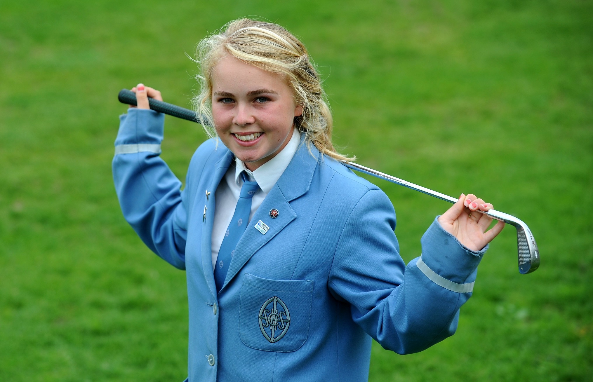 A youthful Laura Hoskin, then a pupil at St Hilda’s Collegiate School, upon her selection in the...