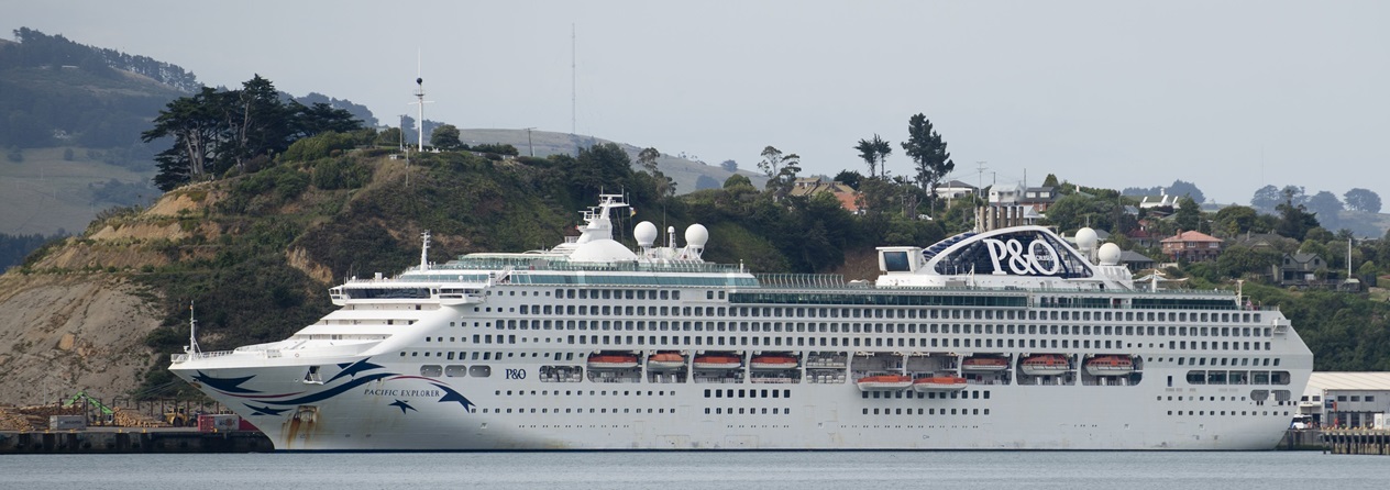 The Pacific Explorer during a visit to Port Chalmers. File photo: ODT