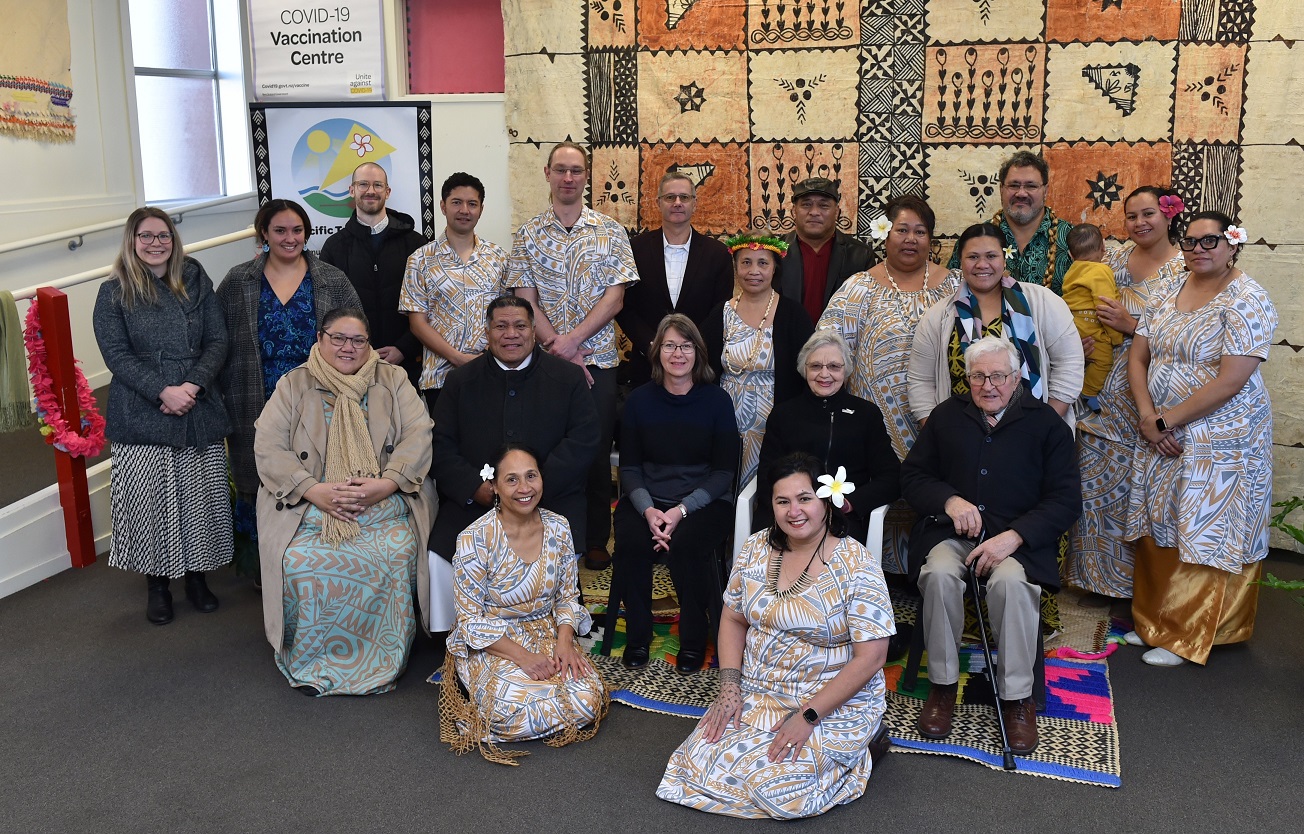 Members of the community and Pacific Trust Otago gather for the launch of the new Ke Tatala...