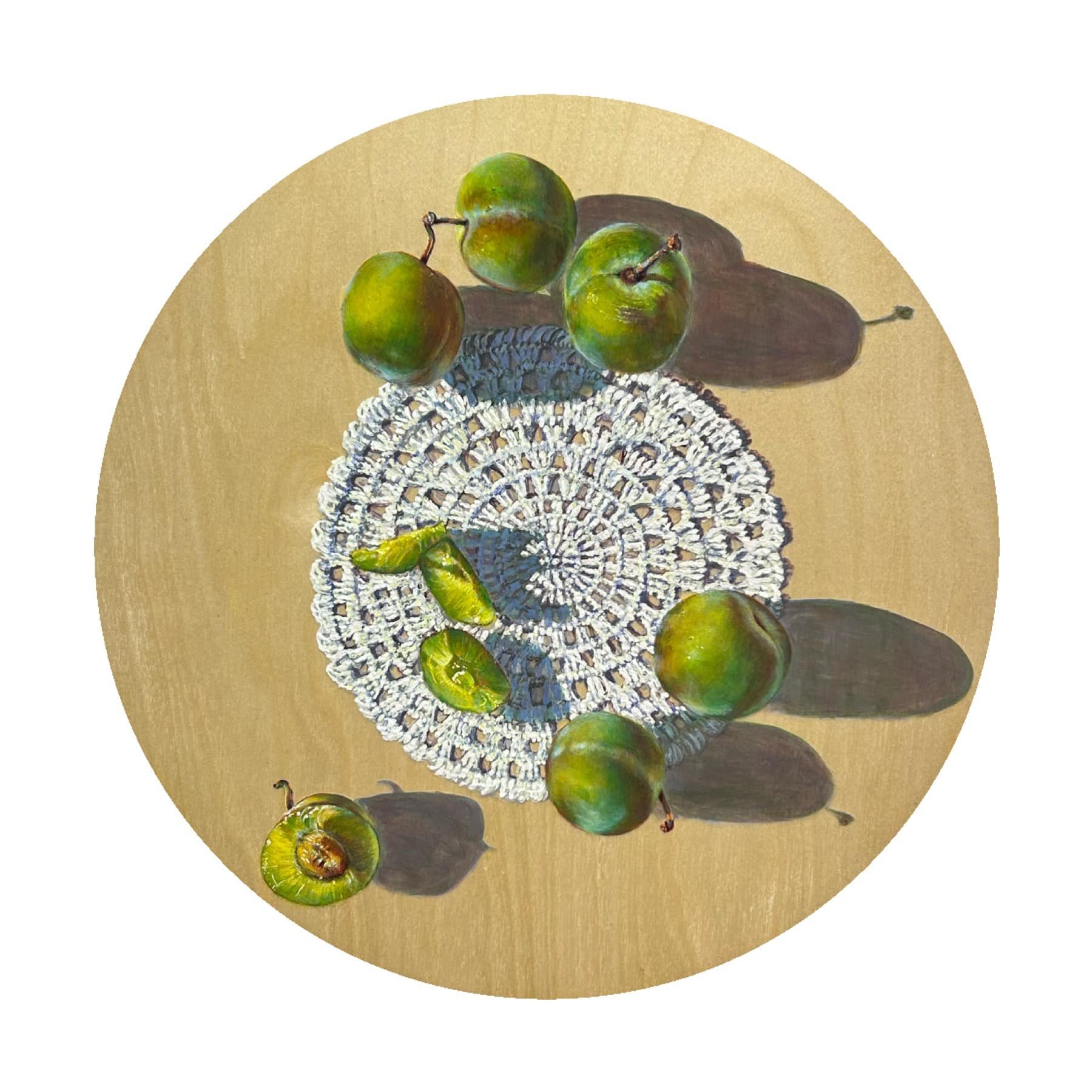 Oil painting Greengages for Elfriede won the Hughes Family Trust Award for excellence for Sarah...