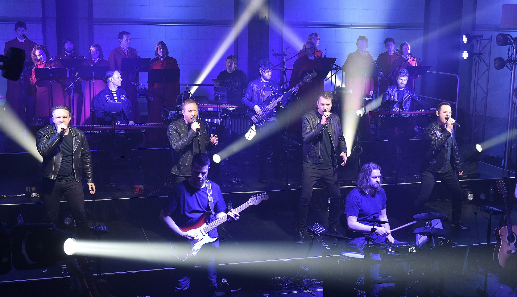 Members of the Rock Tenors (from left) Justin Wilson, Greg MacLeod, Luke Butson and James Adams...