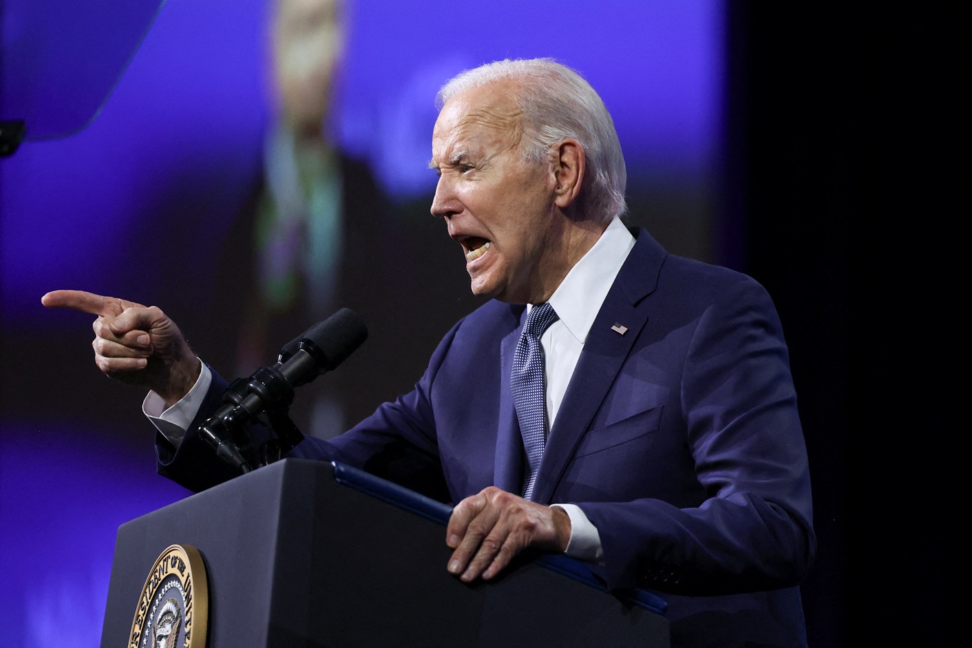 US President Joe Biden speaks at the NAACP National Convention in Las Vegas. Photo: Reuters