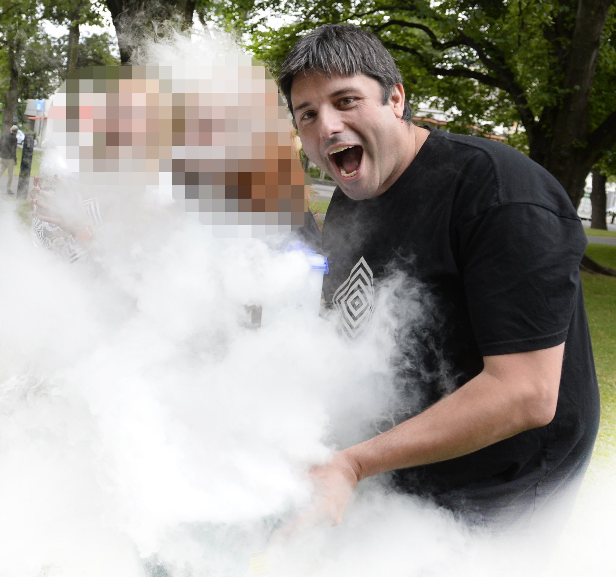 Ballestero during one of his science demonstrations in 2022. File photo: Gerard O'Brien