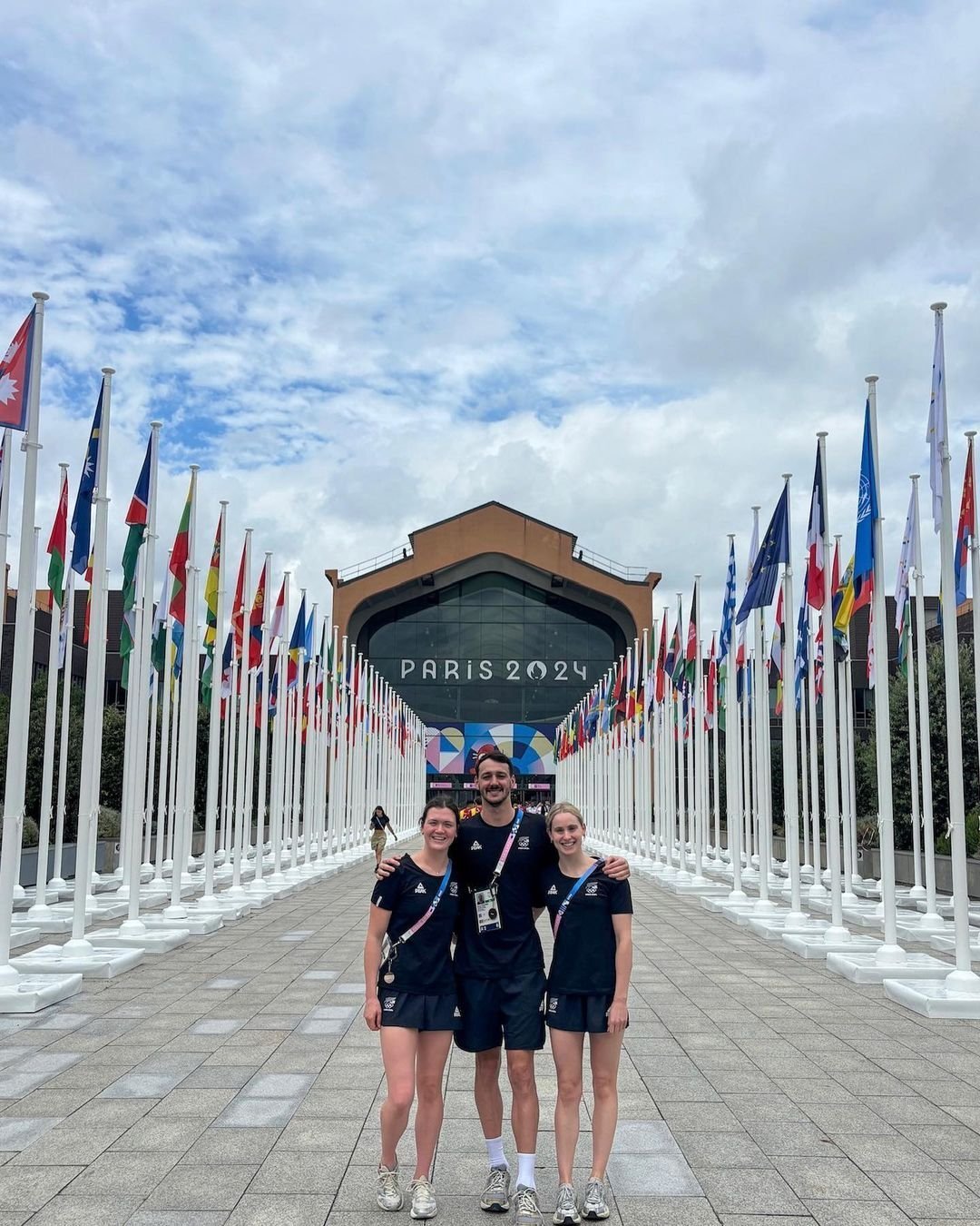 Otago swimmers (from left) Erika Fairweather, Kane Follows and Caitlin Deans in Paris for the...