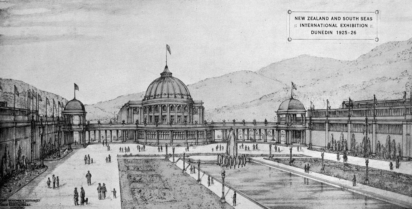 Proposed Festival Hall for the New Zealand and South Seas Exhibition at Logan Park, Dunedin,...