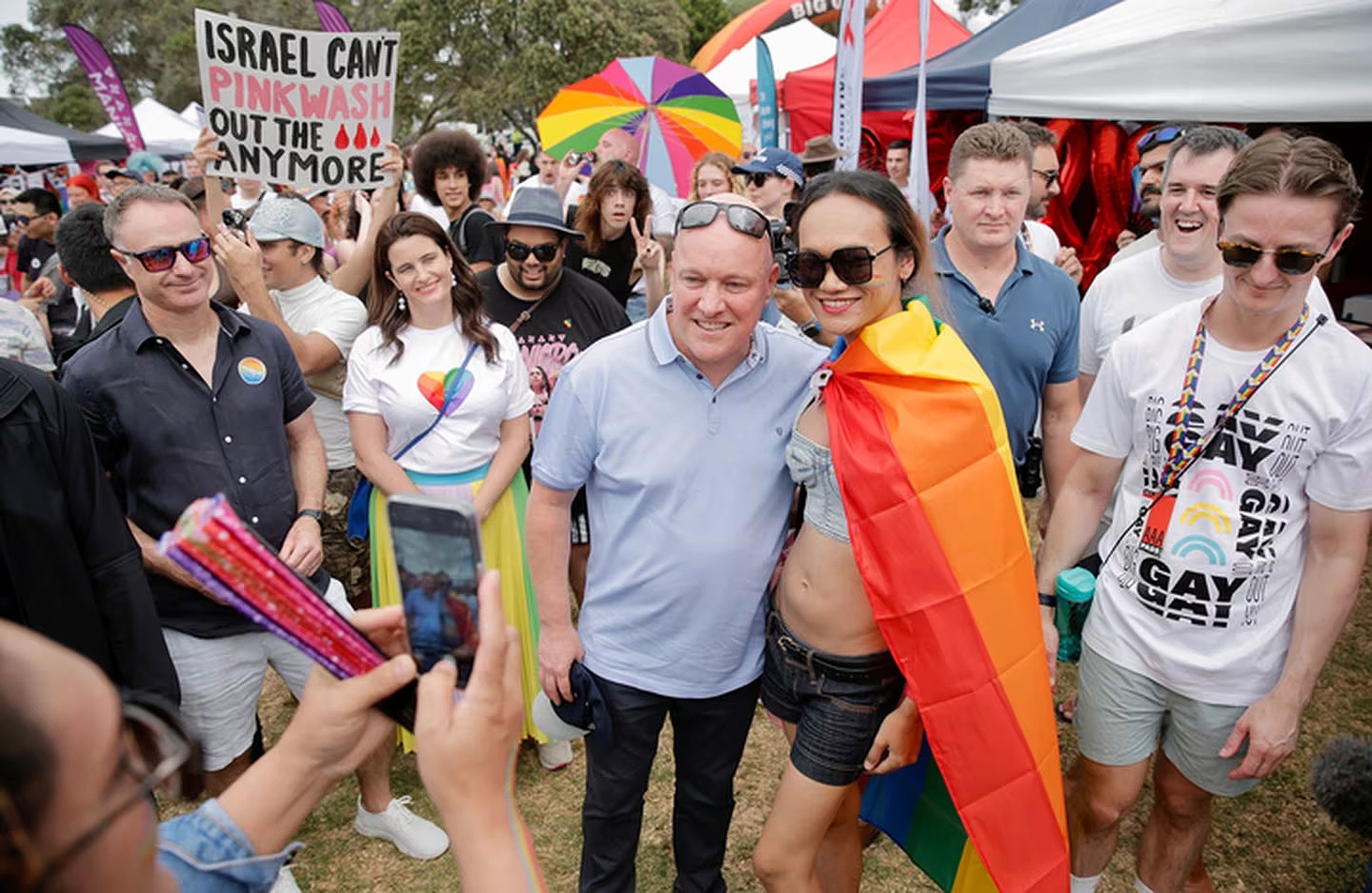 Demonstrations at the Big Gay Out this year posed no threat to Prime Minister Christopher Luxon...