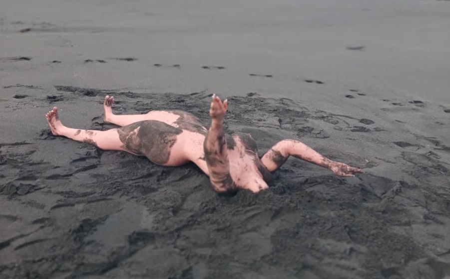 A headless sex doll found on Tapuae Beach, Taranaki Photo: Alice Cowdrey / Supplied