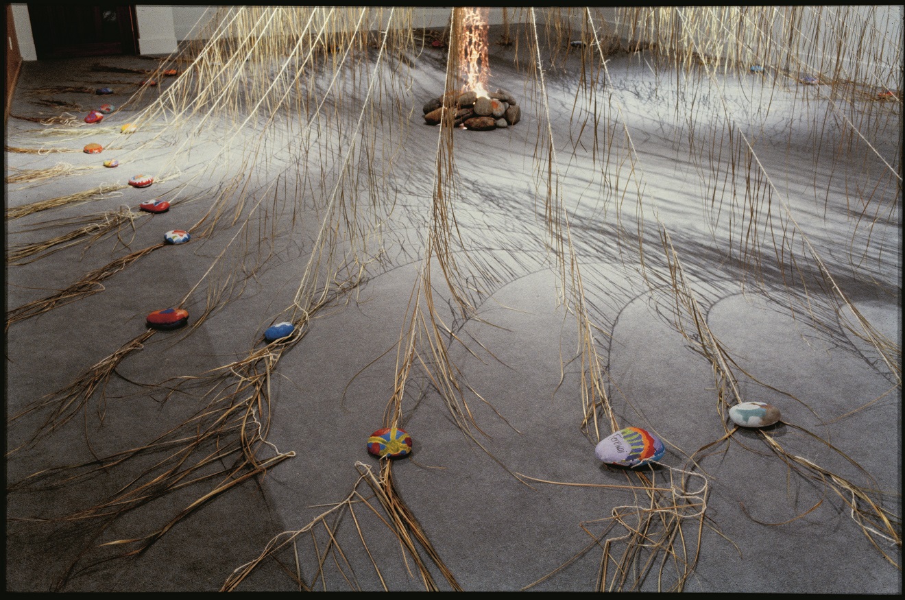 Maureen Lander, Ko ngā puna waiora o Maunga Taranaki (detail), installation of Govett-Brewster...