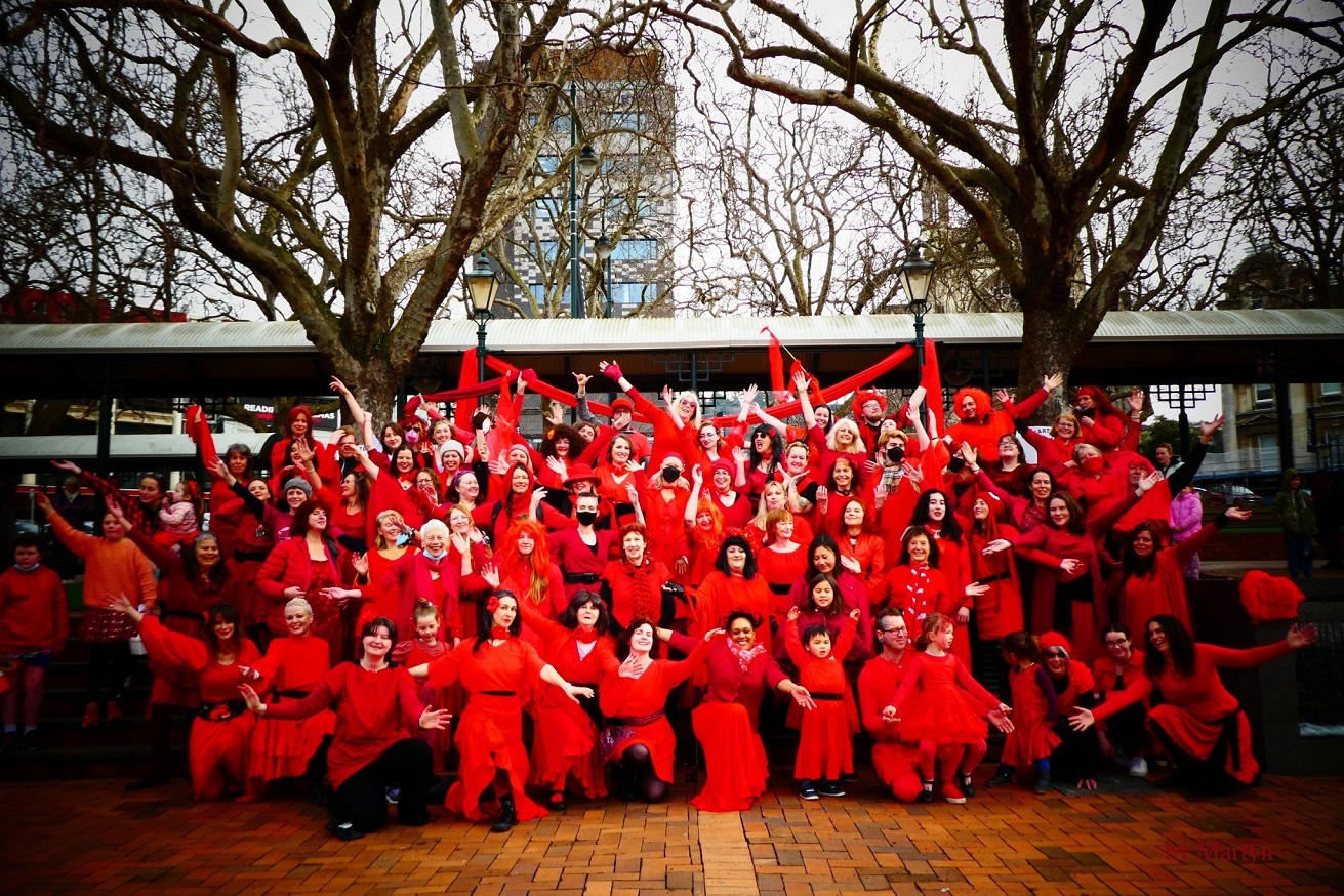 Red-clad dancers gather to celebrate last year’s ‘‘The Most Wuthering Heights Day Ever’’...