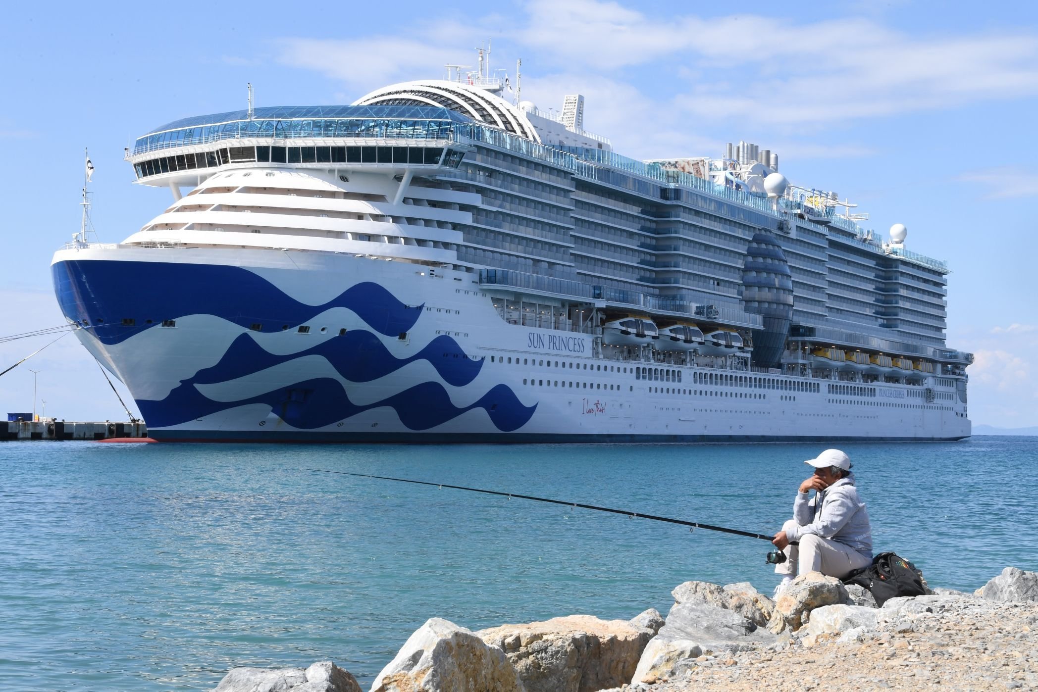 The Sun Princess in port.