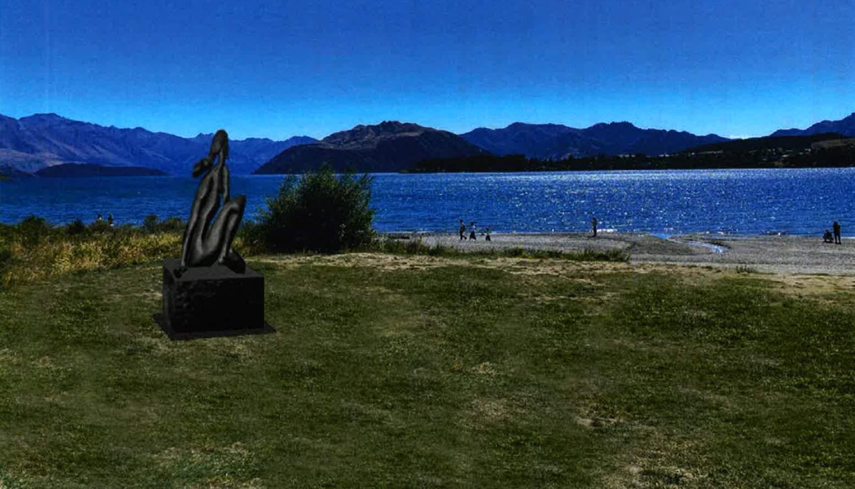 A rendering of the original proposed location of a sculpture crafted by the late Paul Dibble on...