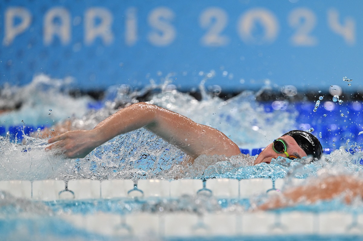 Erika Fairweather competes in the pool at the Paris Olympics. File photo: Reuters