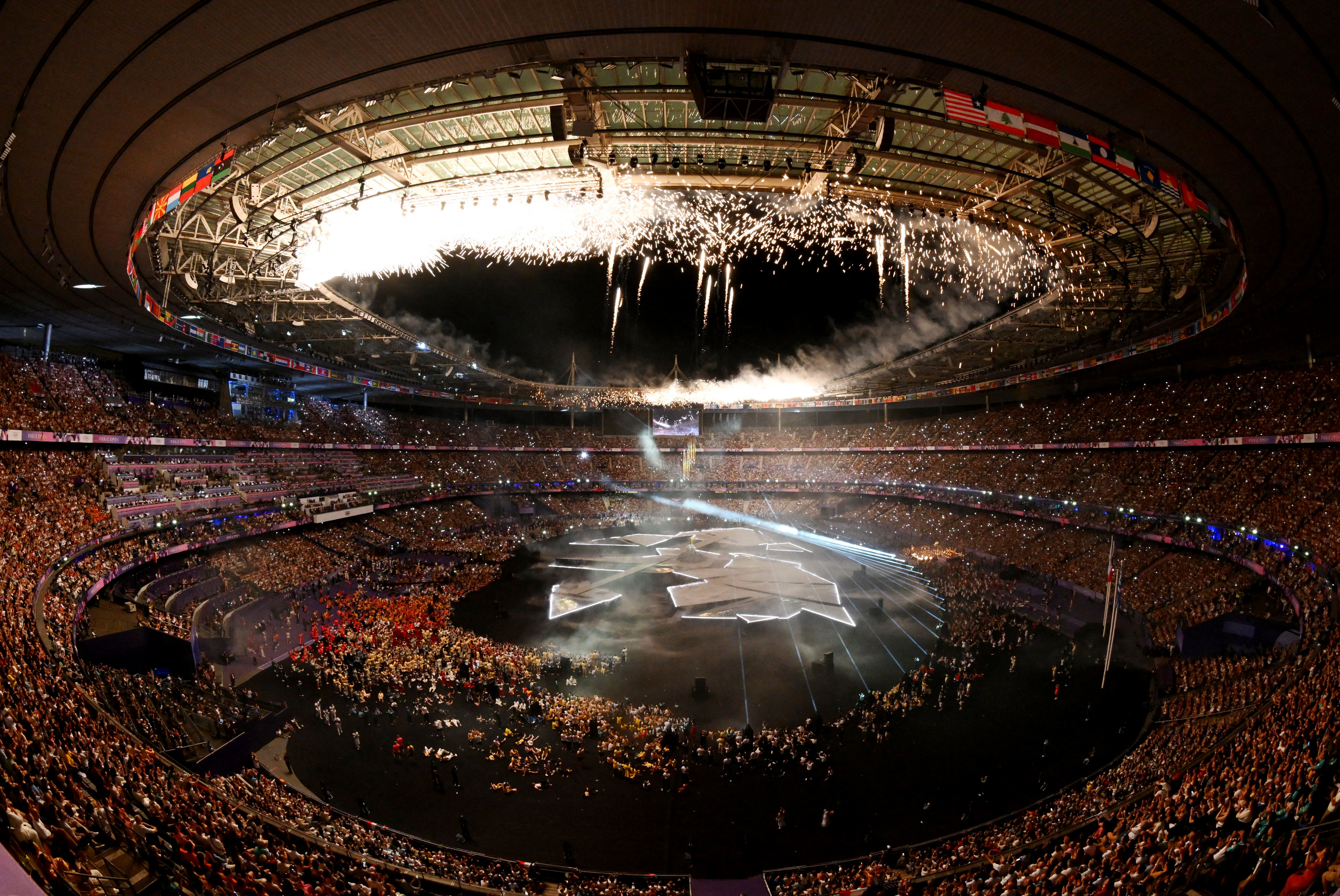 The closing ceremony at Stade de France.  Photo: Reuters 