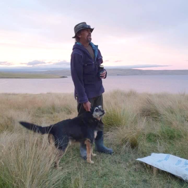 Gareth Pearson with his dog, Mitt. Photo: supplied