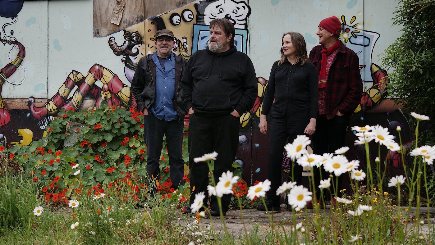 The Bats (from left) Robert Scott, Malcolm Grant, Kaye Woodward and Paul Kean. Photo: Paul Kean