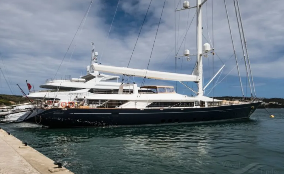 The British-flagged Bayesian, a 56-metre-long superyacht. Photo: VesselFinder