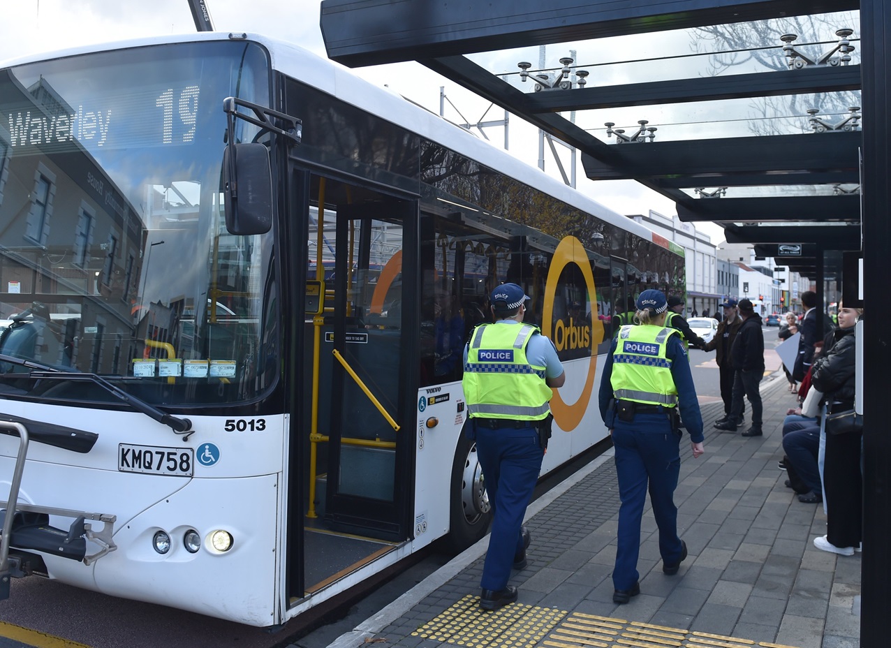 Police are continuing to patrol the Dunedin bus hub at peak times amid ongoing reports of trouble...