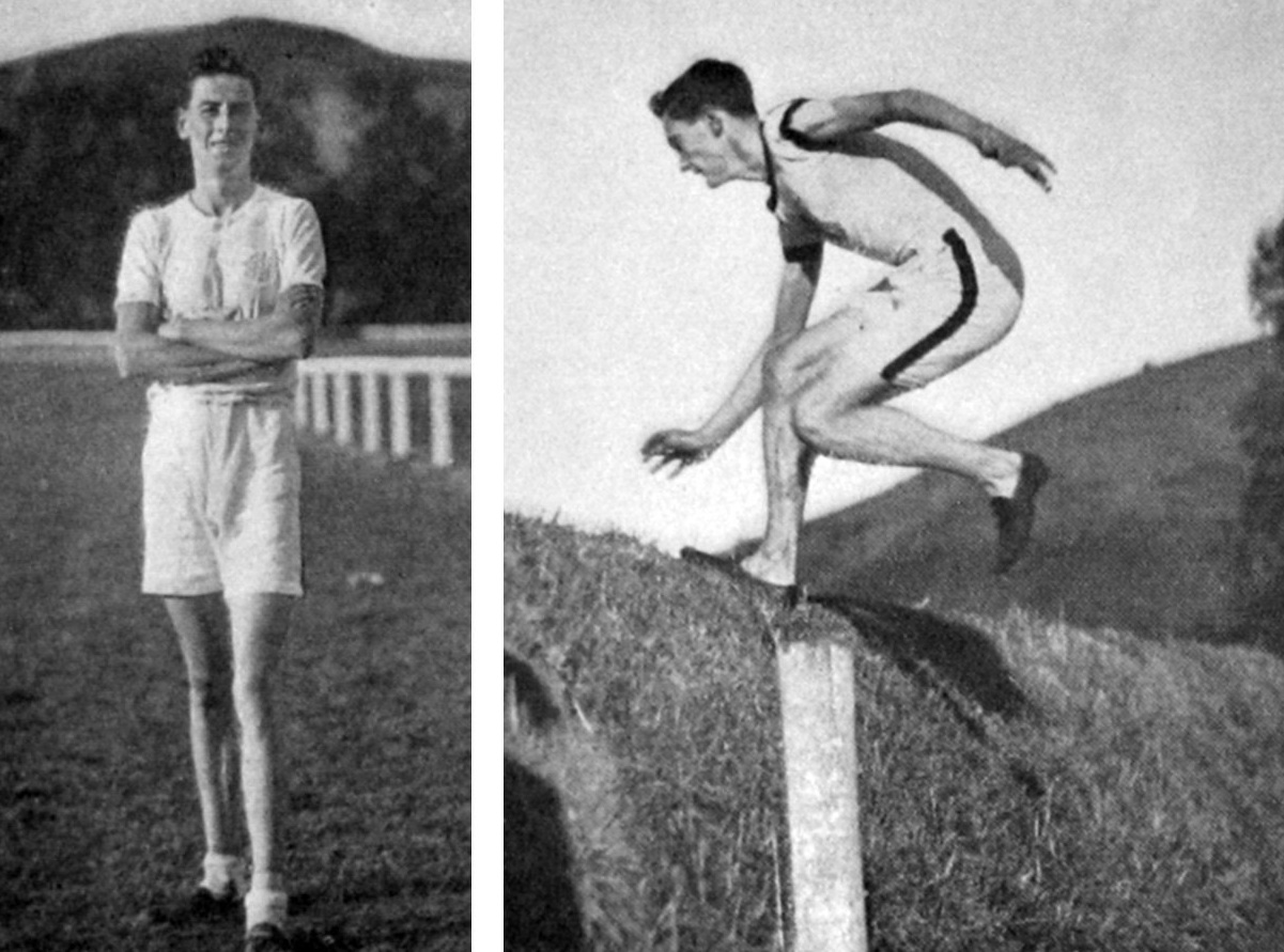 Otago five-mile cross-country harrier championship winner E.L. Brown (Civil Service Club). Right:...