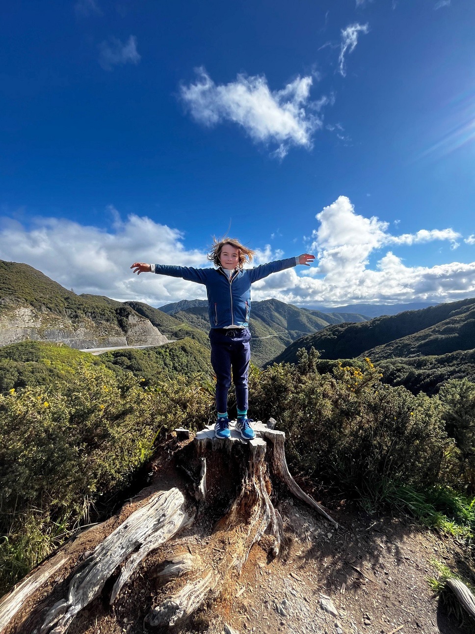 Fin Ramsay, on top of the Remutaka Range. Photo: supplied 