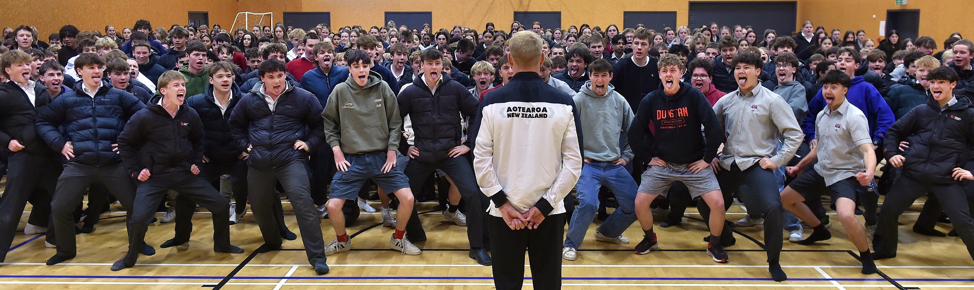 Olympic gold medallist Finn Butcher was welcomed back to his alma mater Dunstan High School in...