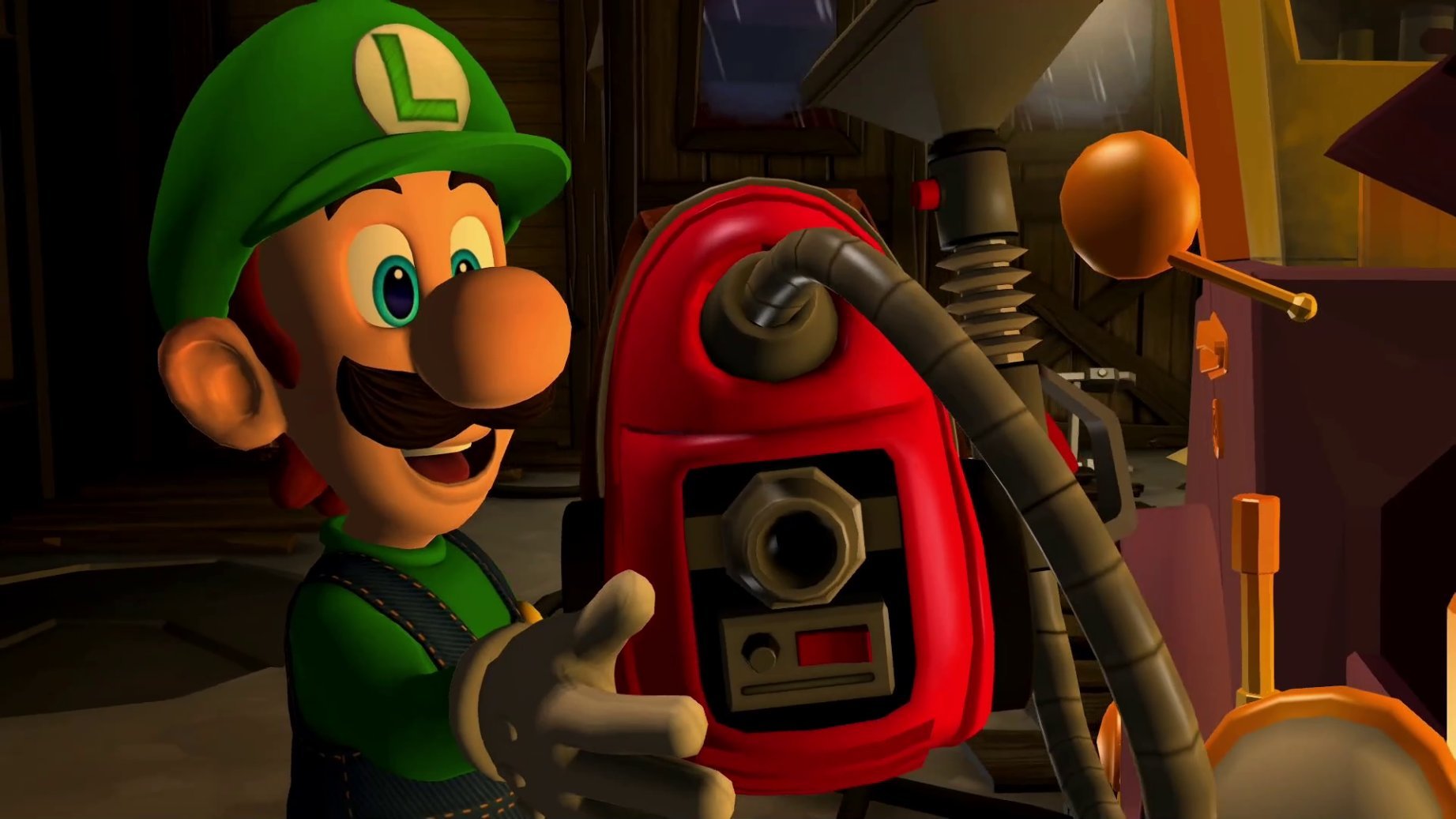 The right tool for the job ... Loveable coward Luigi puts his "Poltergust 5000" — OK, it’s a...