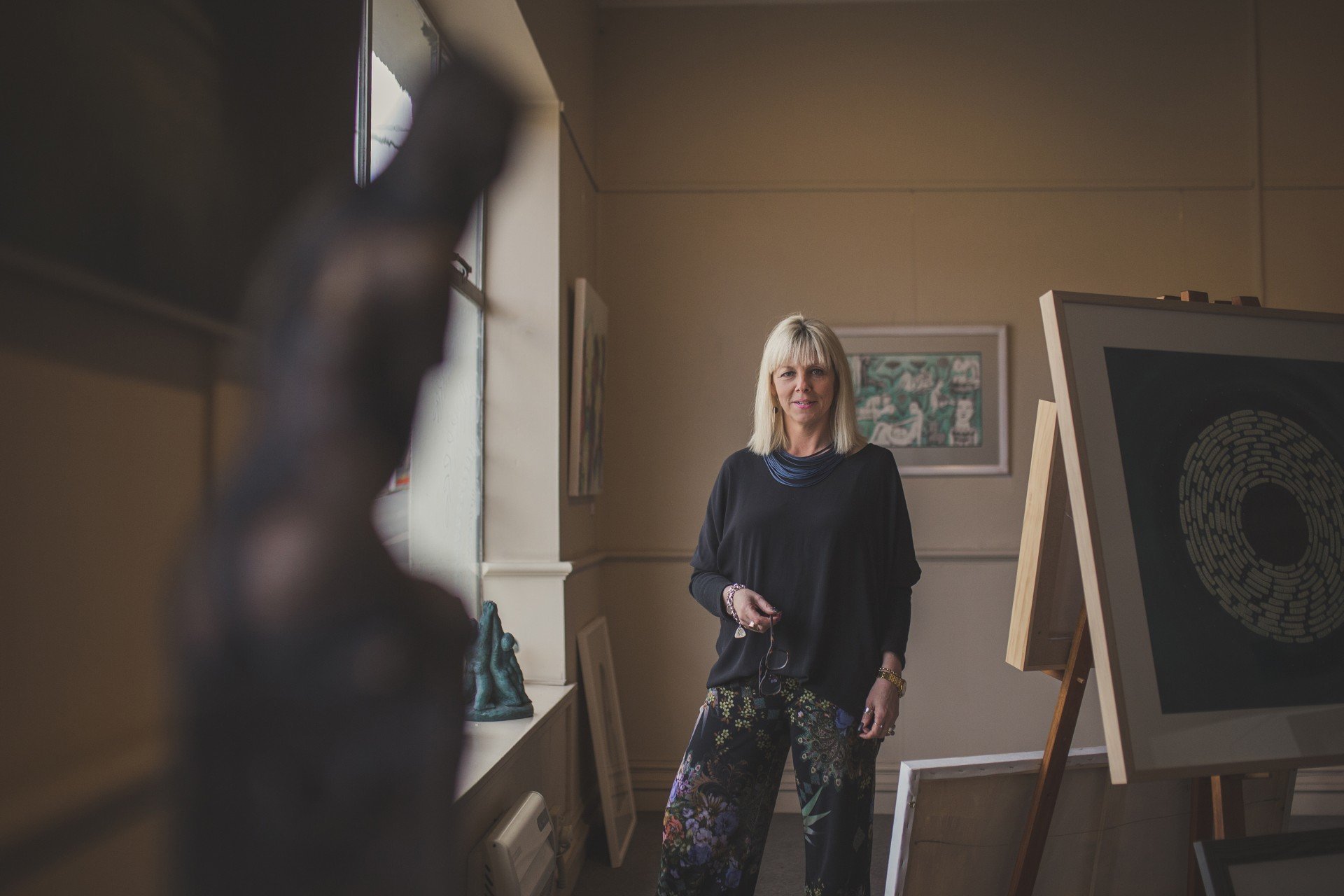 Michelle Chalkin-Sinclair in her gallery The Artist’s Room. Photo: supplied