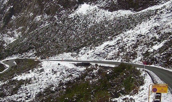 The Milford Road (SH94) to close again on Friday night due to the risk of avalanche. PHOTO:...