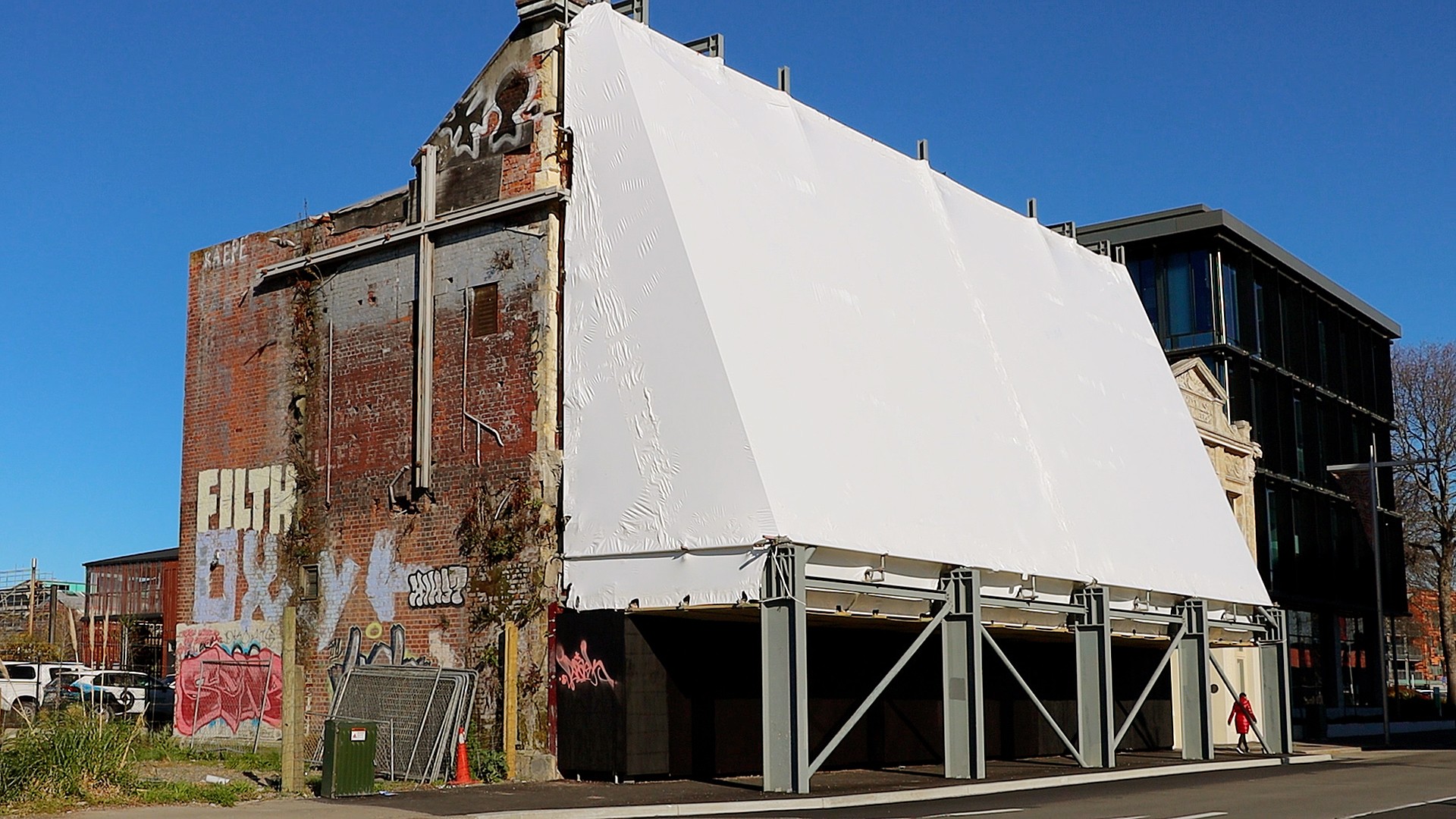 All exterior strengthening work has been completed to the former Odeon Theatre in Tuam St. PHOTO:...