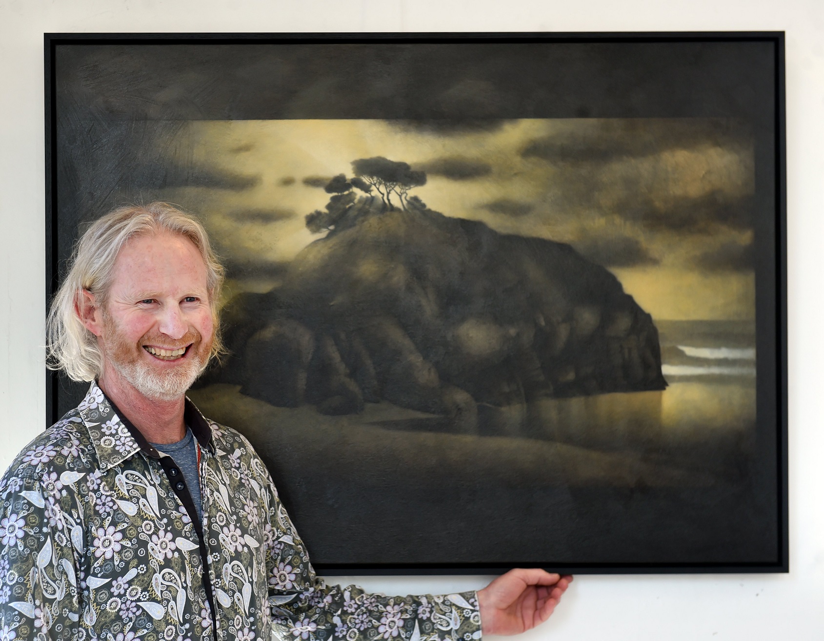 Artist Steev Peyroux has to feel connected to the land he is painting. Photo: Peter McIntosh