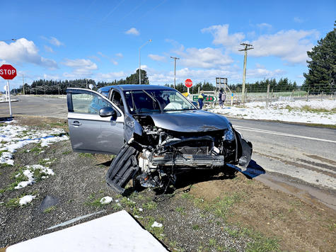 Springfield fire chief Grant Williams' car was hit by this Mitsubishi. Photo: Supplied